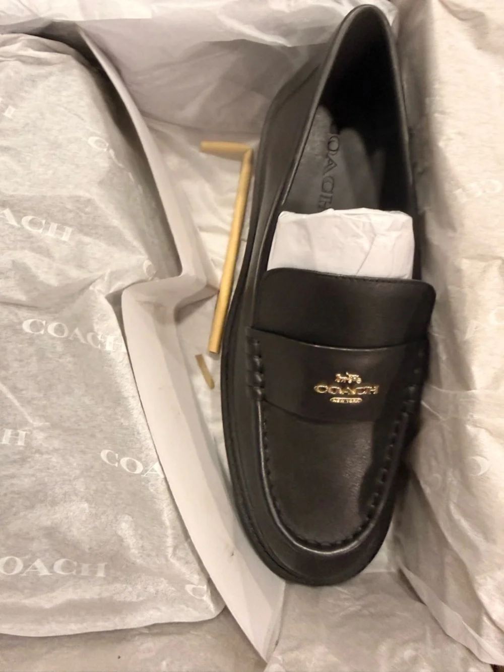 Coach Black Lucy Leather Loafer Box - Picture 4 of 8